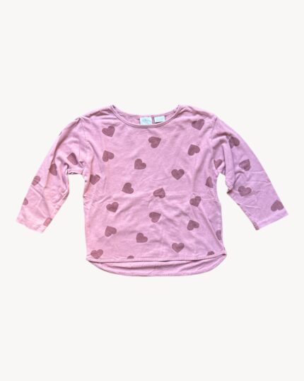 Pink Heart Printed Zara T-Shirt