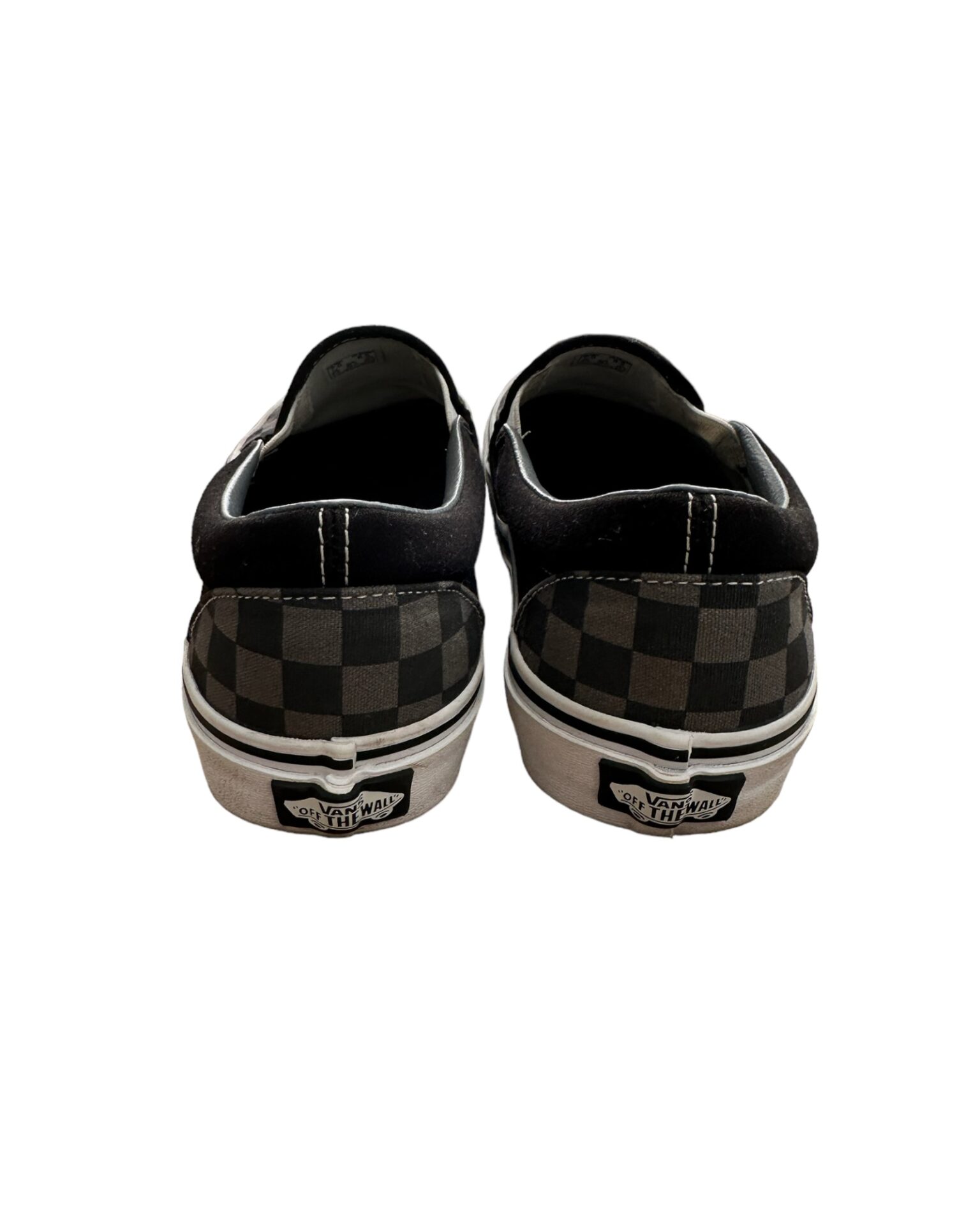 Classic Vans Checkerboard Trainers in Black Grey