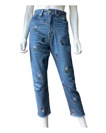 Skinny High Waisted Printed Jazmin Jeans